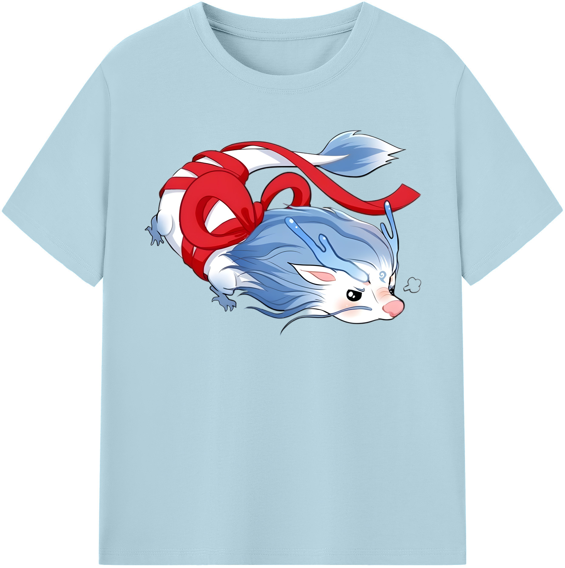（画像用） Ne Zha 2 ナタ 魔童の大暴れ 綿100％半袖Tシャツ（フロントプリント）